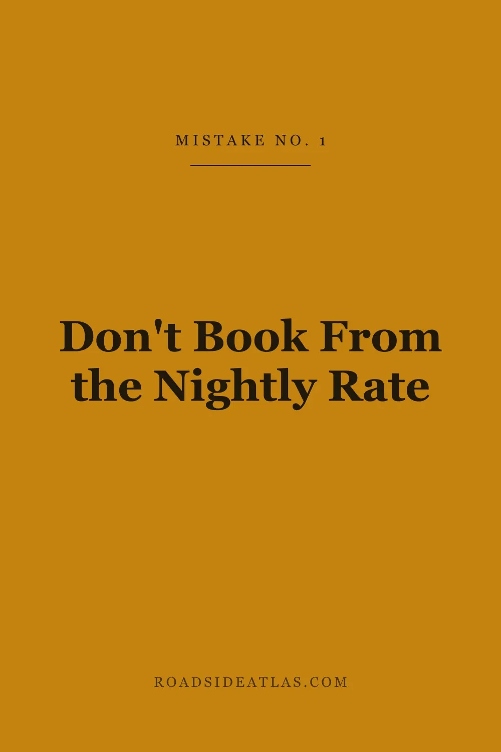Don't Book an RV From the Nightly Rate