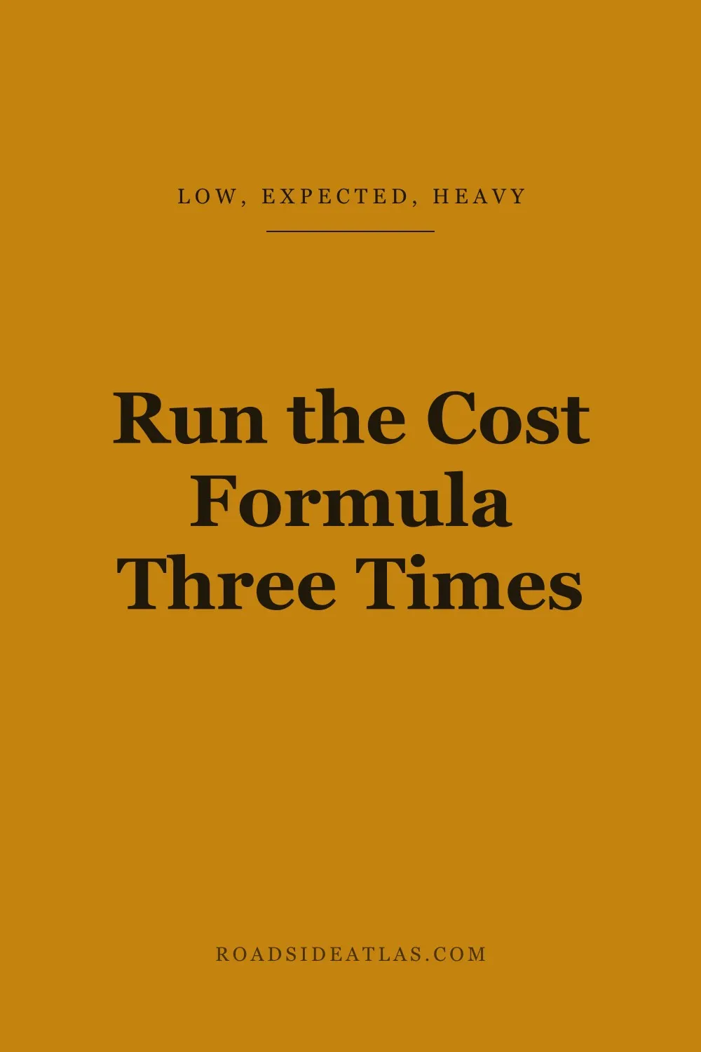 Run the Generator vs Battery Formula Three Times