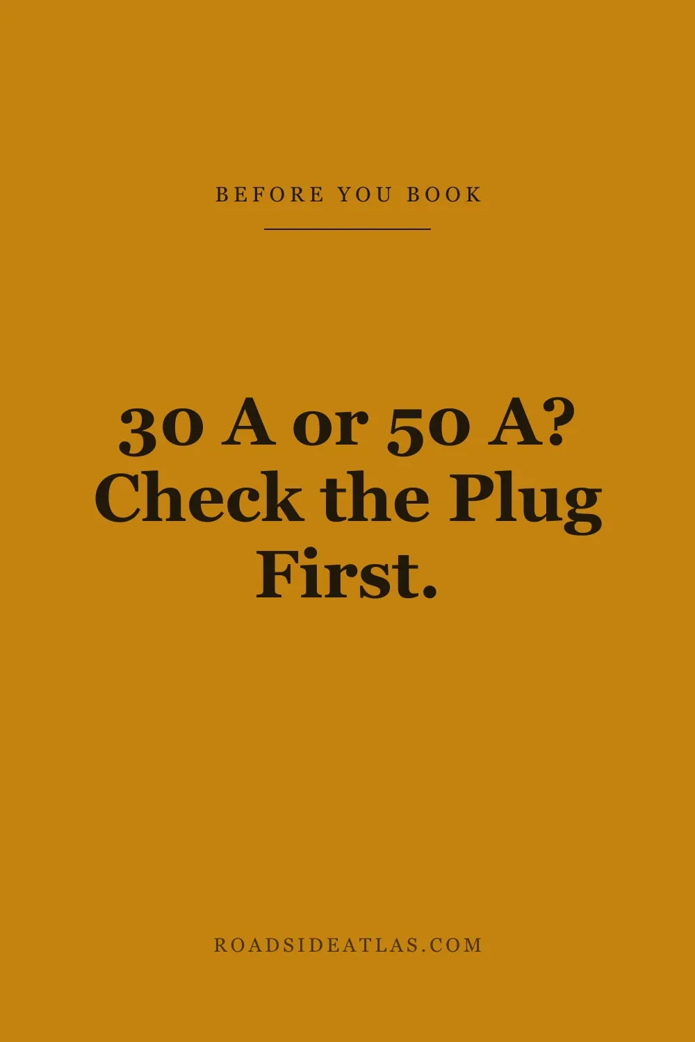 30 amp or 50 amp? Check the plug first
