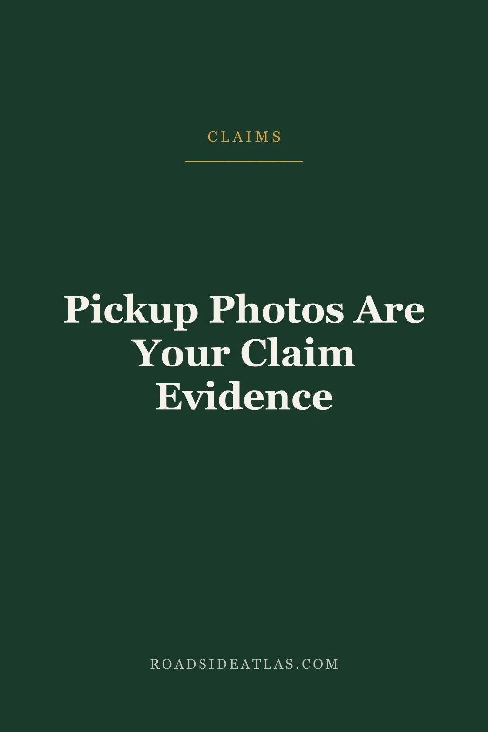 Your Pickup Photos Are Your RV Claim Evidence