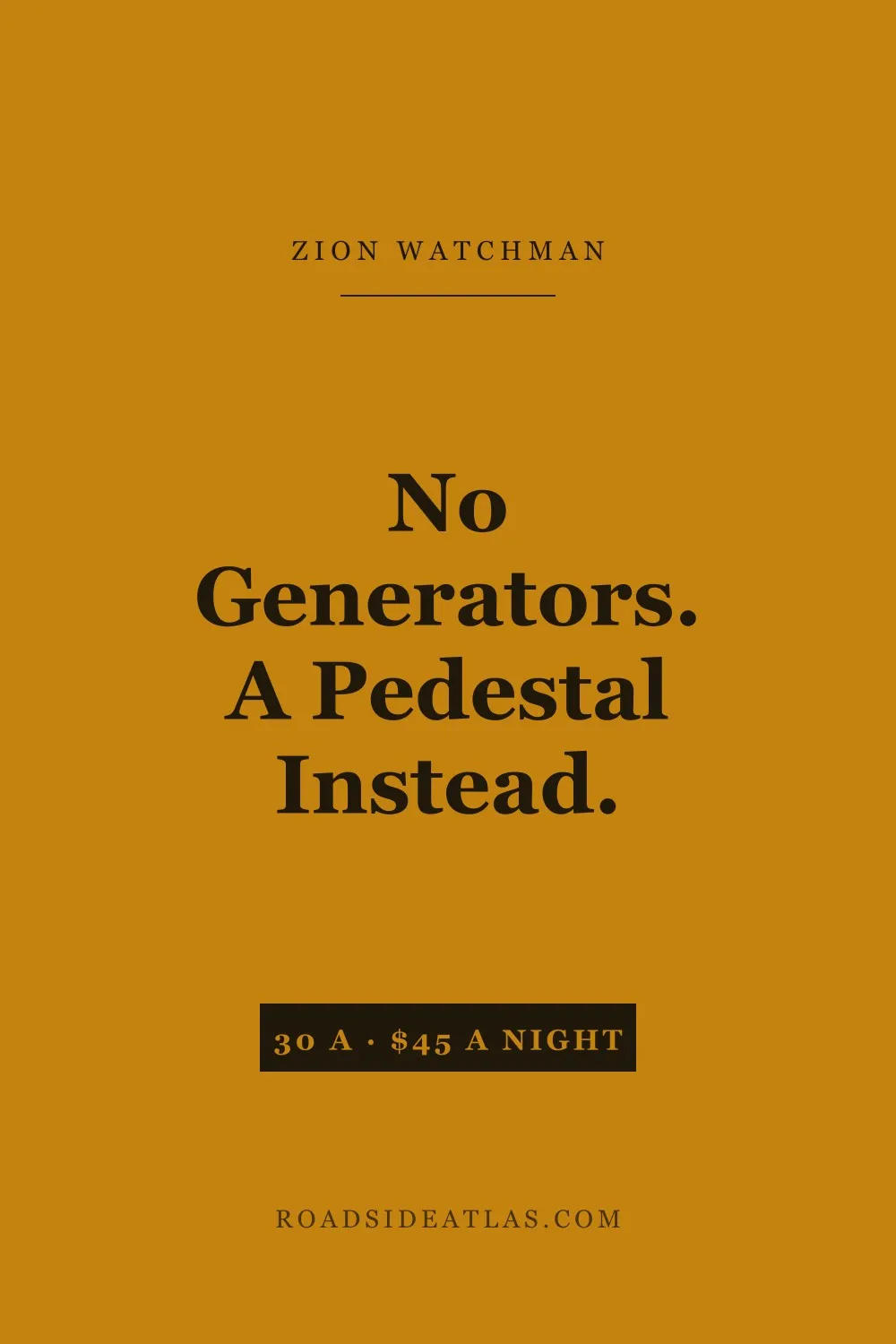 Watchman bans generators. It gives you power instead.