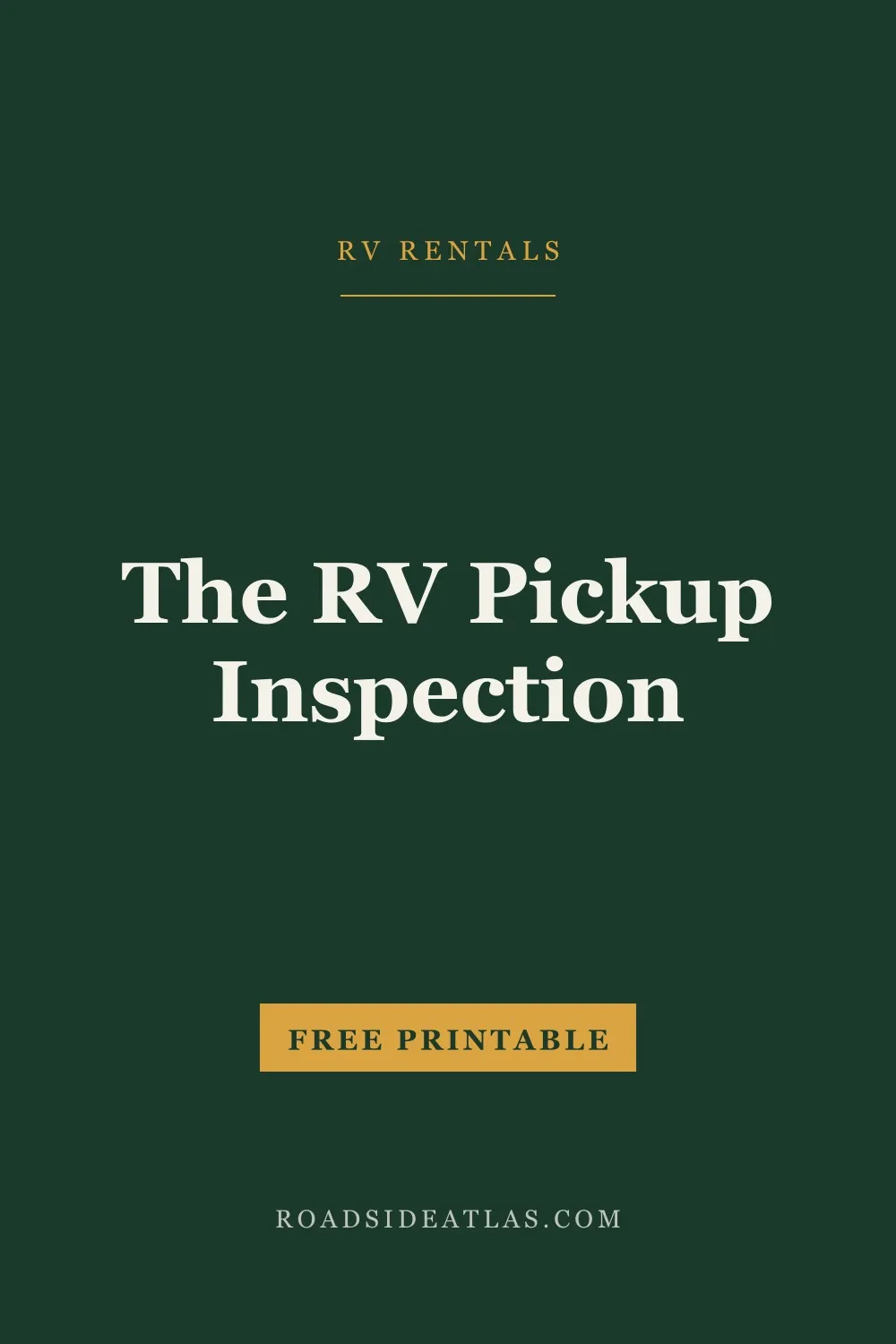 The RV pickup inspection: what to check before you drive off